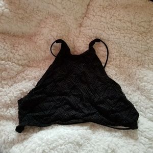 Black high neck bralette